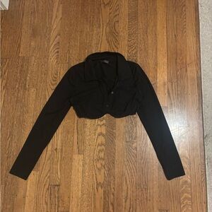 White Fox Black Ultra Crop Long Sleeve